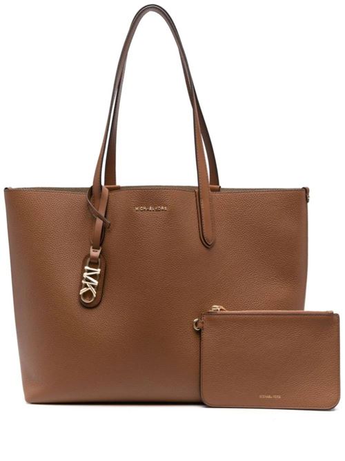 Eliza XL logo-plaque leather tote bag. Michael Kors | 30F3GZAT4T230LUGGAGE